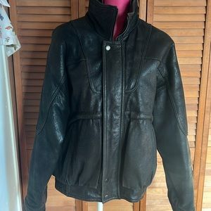 U2 Wear Me Out vintage leather jacket size m black lining.